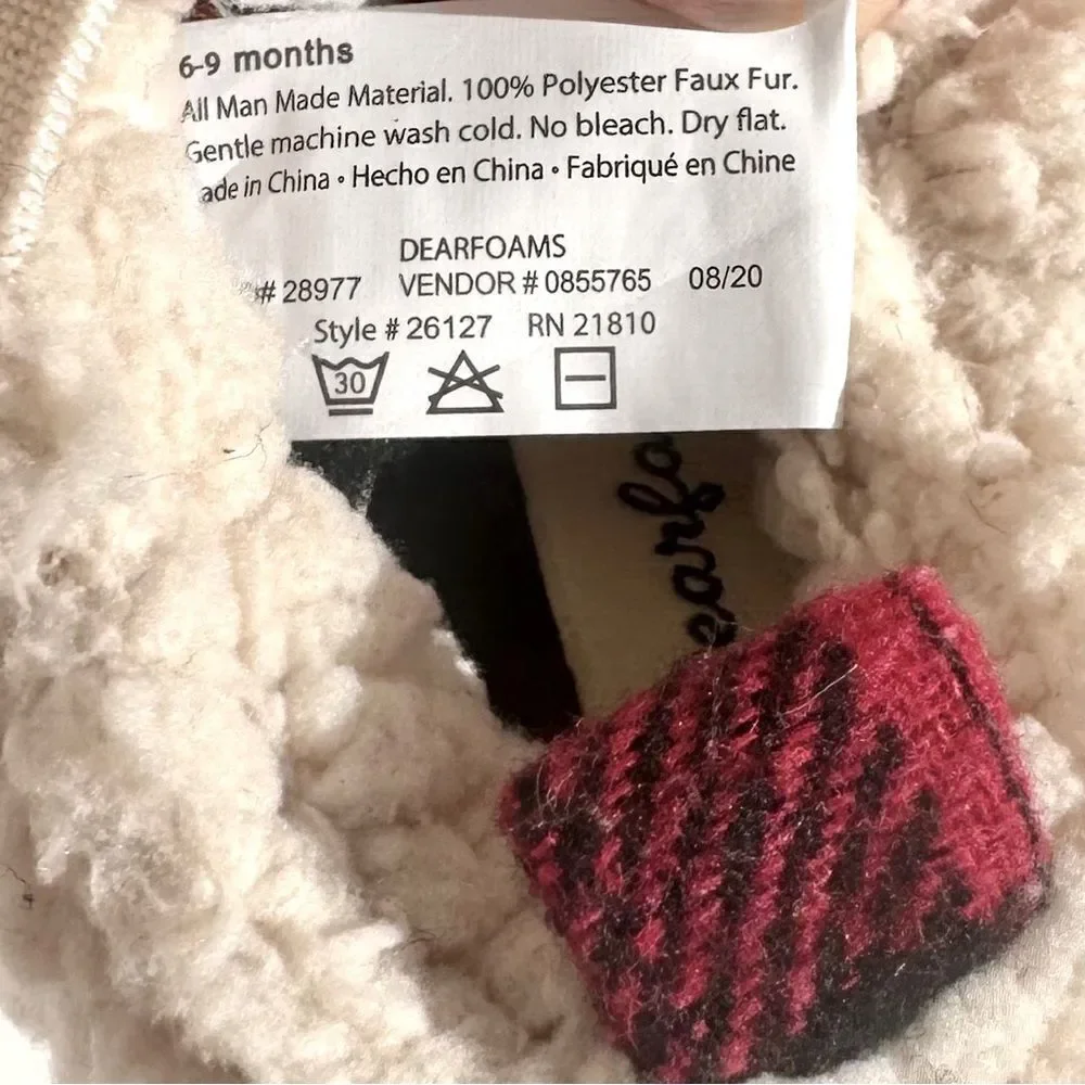 Dearfoams Baby Bear Faux Shearling Slippers
